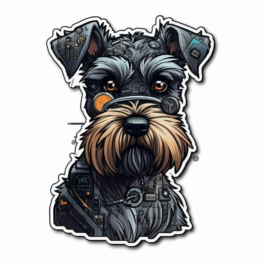 Miniature Schnauzer Dog Vinyl Decal Sticker for Car, Laptop, Tumbler and more # 00278