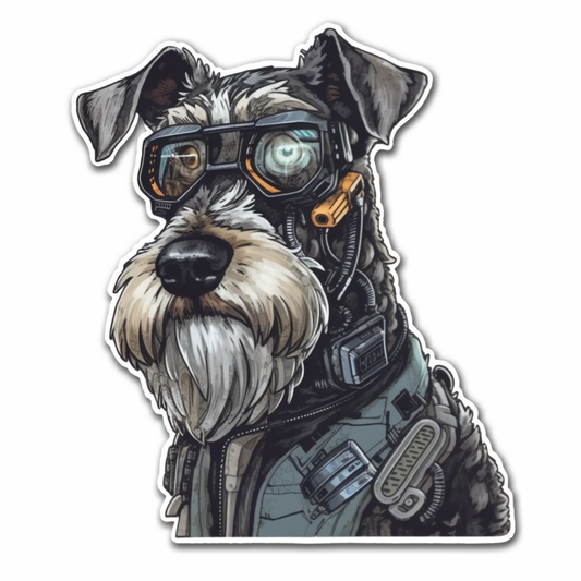Miniature Schnauzer Dog Vinyl Decal Sticker for Car, Laptop, Tumbler and more # 00263