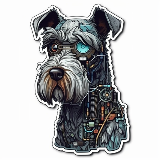 Miniature Schnauzer Dog Vinyl Decal Sticker for Car, Laptop, Tumbler and more # 00271