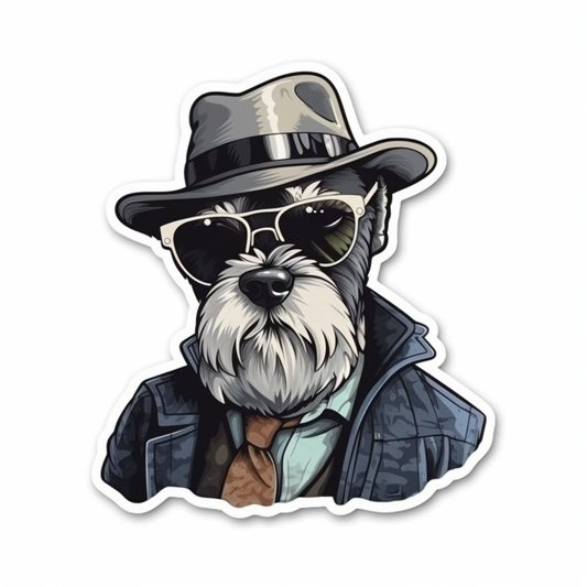 Schnauzer Dog Vinyl Decal Sticker for Car, Laptop, Tumbler and more # 002168