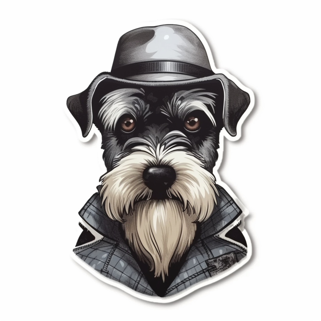 Schnauzer Dog Vinyl Decal Sticker for Car, Laptop, Tumbler and more # 2326