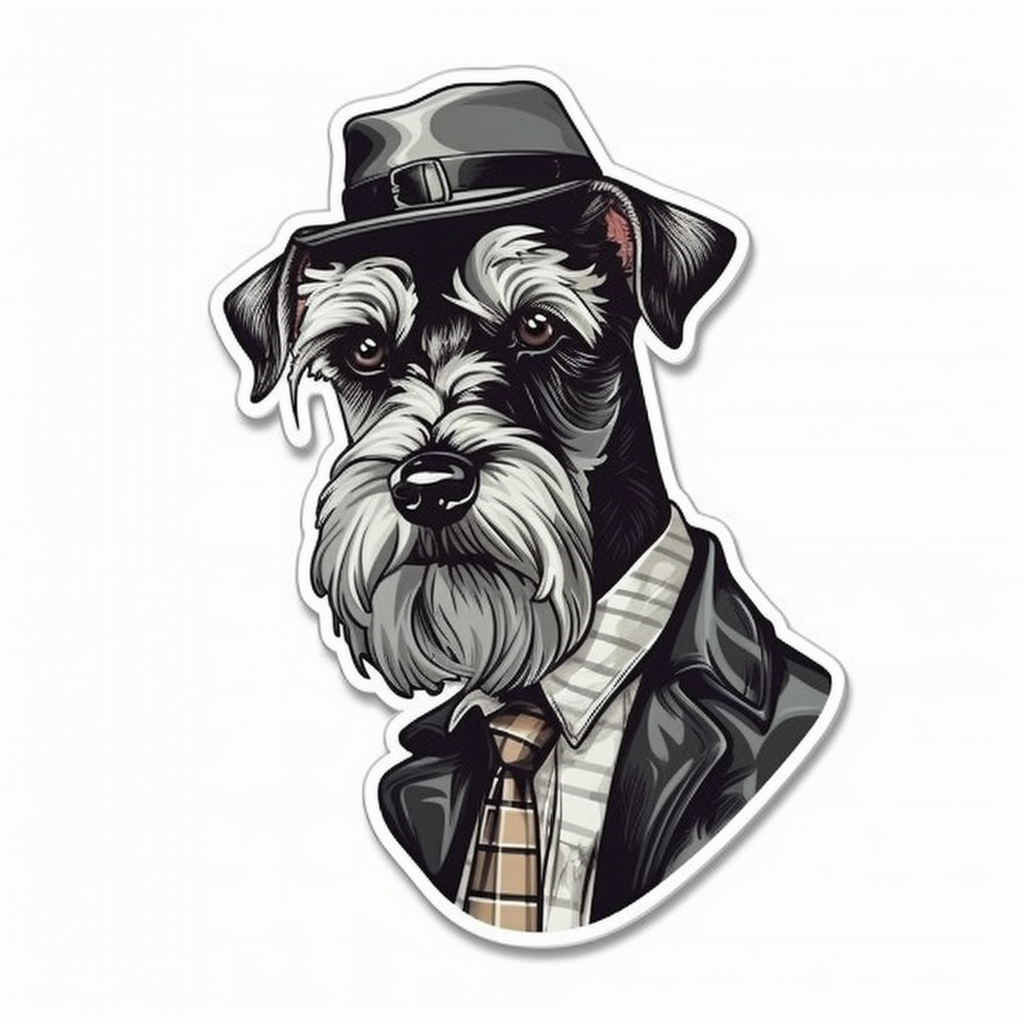 Schnauzer Dog Vinyl Decal Sticker for Car, Laptop, Tumbler and more # 2328