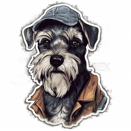 Miniature Schnauzer Dog Vinyl Decal Sticker for Car, Laptop, Tumbler and more # 00265