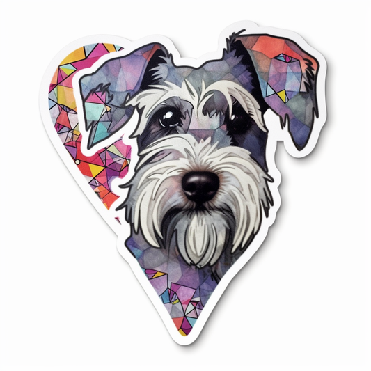 Miniature Schnauzer Dog Vinyl Decal Sticker for Car, Laptop, Tumbler and more # 00252