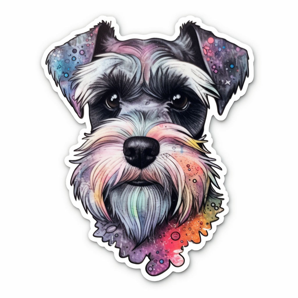 Schnauzer Dog Vinyl Decal Sticker for Car, Laptop, Tumbler and more # 001908