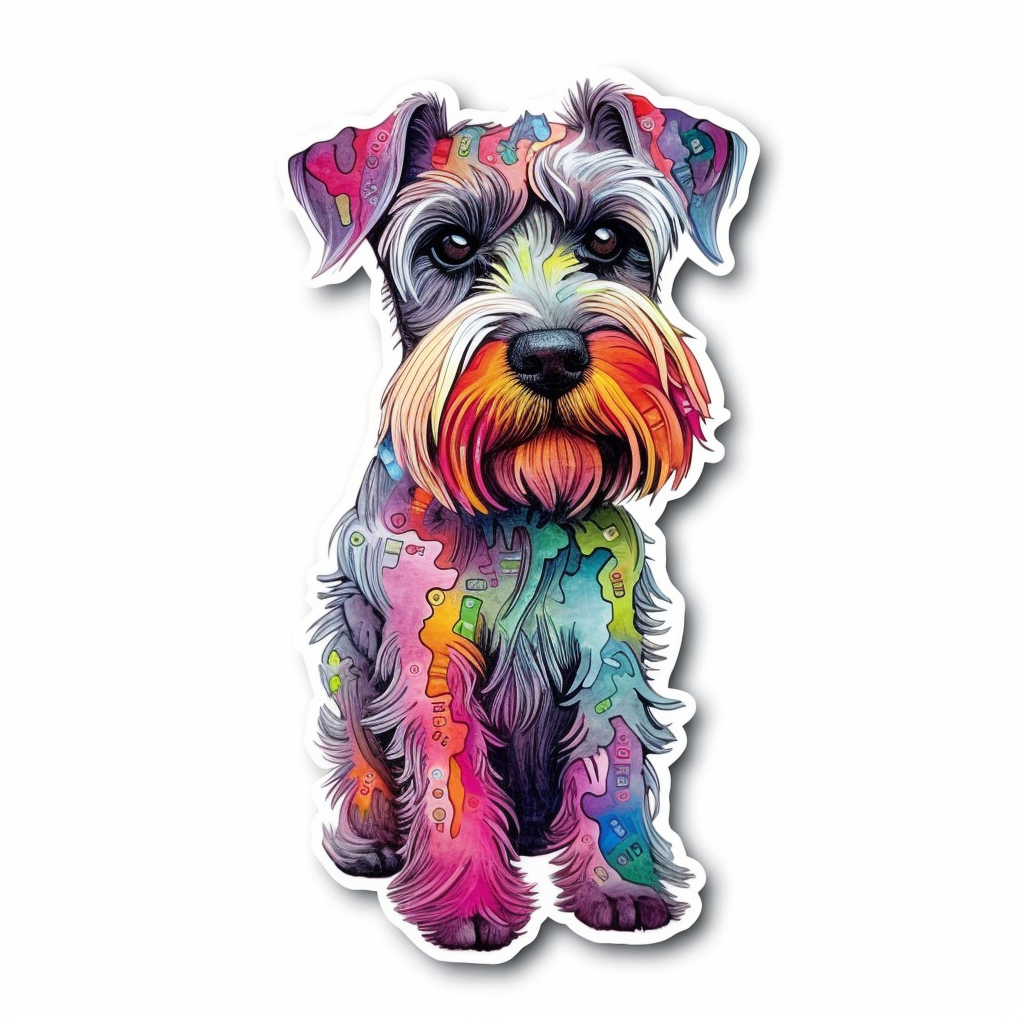 Schnauzer Dog Vinyl Decal Sticker for Car, Laptop, Tumbler and more # 002165