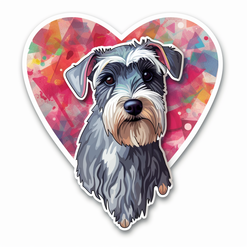 Schnauzer Dog Vinyl Decal Sticker for Car, Laptop, Tumbler and more # 2337