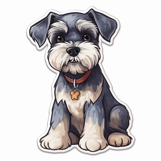 Miniature Schnauzer Dog  Vinyl Decal Sticker for Car, Laptop, Tumbler and more # 001922