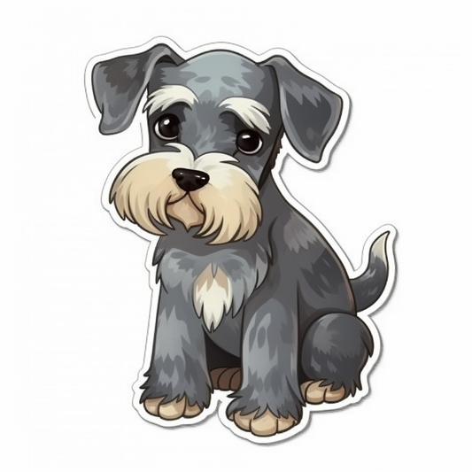 Miniature Schnauzer Dog Vinyl Decal Sticker for Car, Laptop, Tumbler and more # 00262