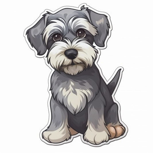 Schnauzer Dog Vinyl Decal Sticker for Car, Laptop, Tumbler and more # 2342