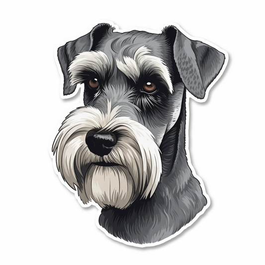 Miniature Schnauzer Dog Vinyl Decal Sticker for Car, Laptop, Tumbler and more # 00283