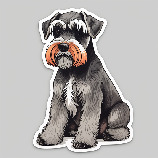 Miniature Schnauzer Dog  Vinyl Decal Sticker for Car, Laptop, Tumbler and more # 002099