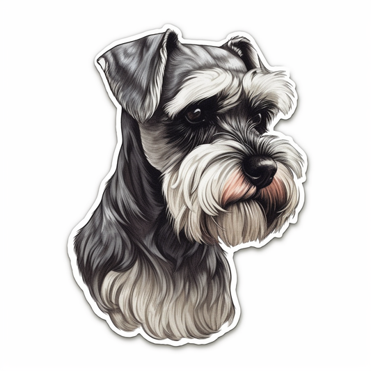 Miniature Schnauzer Dog Vinyl Decal Sticker for Car, Laptop, Tumbler and more # 00272