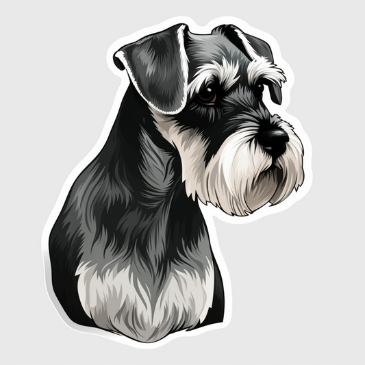 Miniature Schnauzer Dog  Vinyl Decal Sticker for Car, Laptop, Tumbler and more # 002078