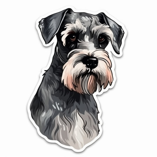 Miniature Schnauzer Dog  Vinyl Decal Sticker for Car, Laptop, Tumbler and more # 002153