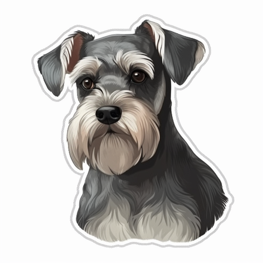 Miniature Schnauzer Dog  Vinyl Decal Sticker for Car, Laptop, Tumbler and more # 001999