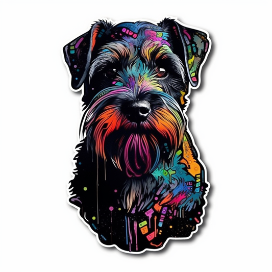 Miniature Schnauzer Dog Vinyl Decal Sticker for Car, Laptop, Tumbler and more # 00279