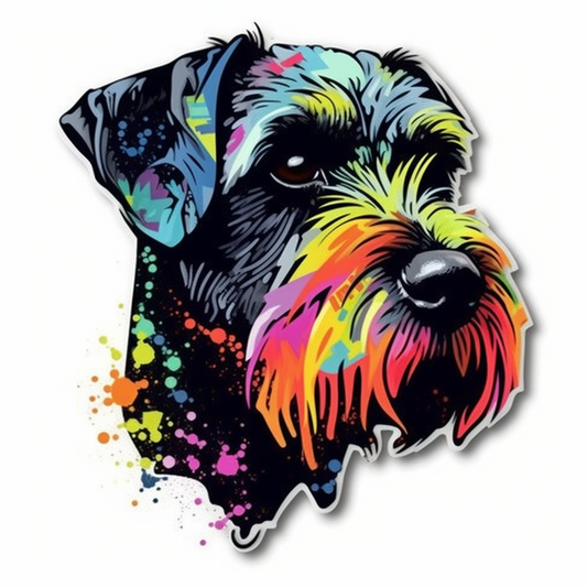 Miniature Schnauzer Dog Vinyl Decal Sticker for Car, Laptop, Tumbler and more # 00269