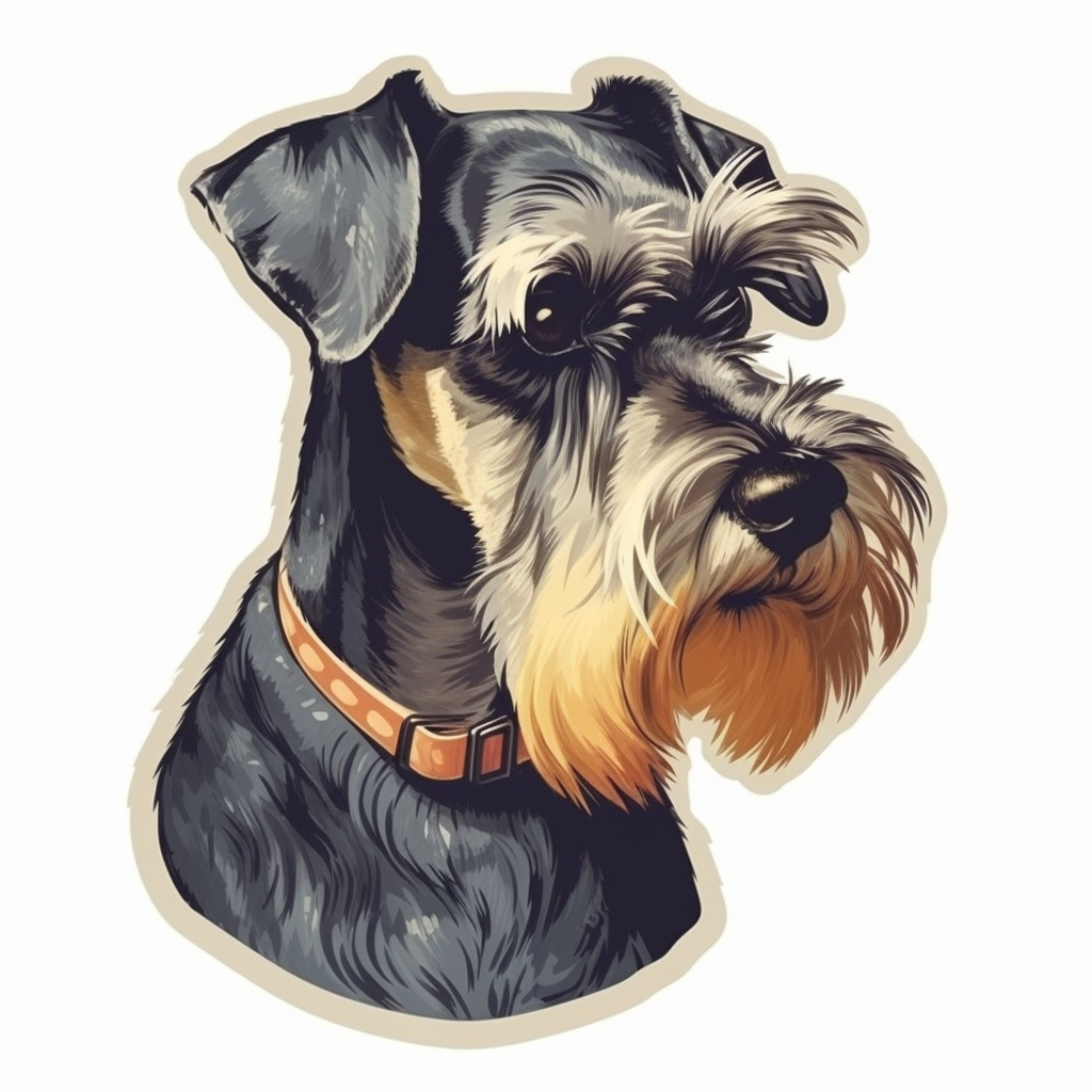 Schnauzer Dog Vinyl Decal Sticker for Car, Laptop, Tumbler and more # 002090