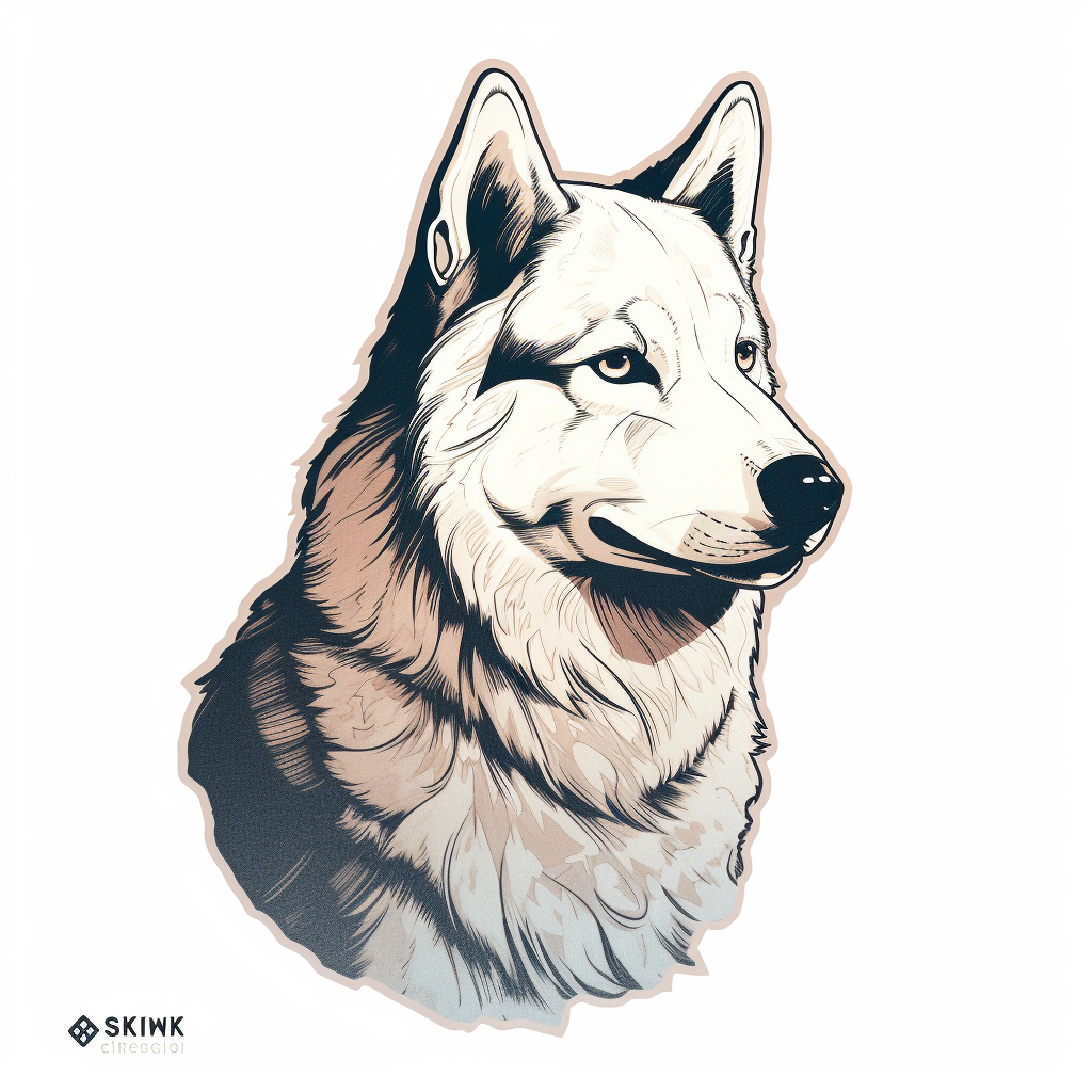 Siberian Dog Vinyl Decal Sticker for Car, Laptop, Tumbler and more # 002336