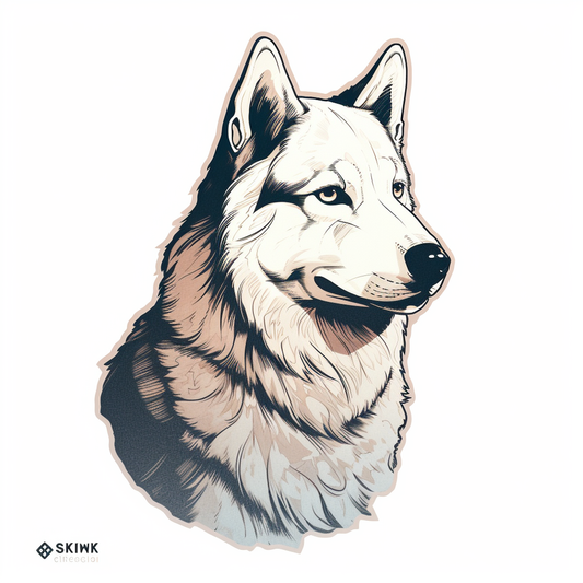 Siberian Dog Vinyl Decal Sticker for Car, Laptop, Tumbler and more # 002336