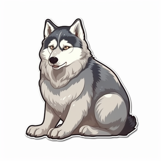 Siberian Dog Vinyl Decal Sticker for Car, Laptop, Tumbler and more # 002378