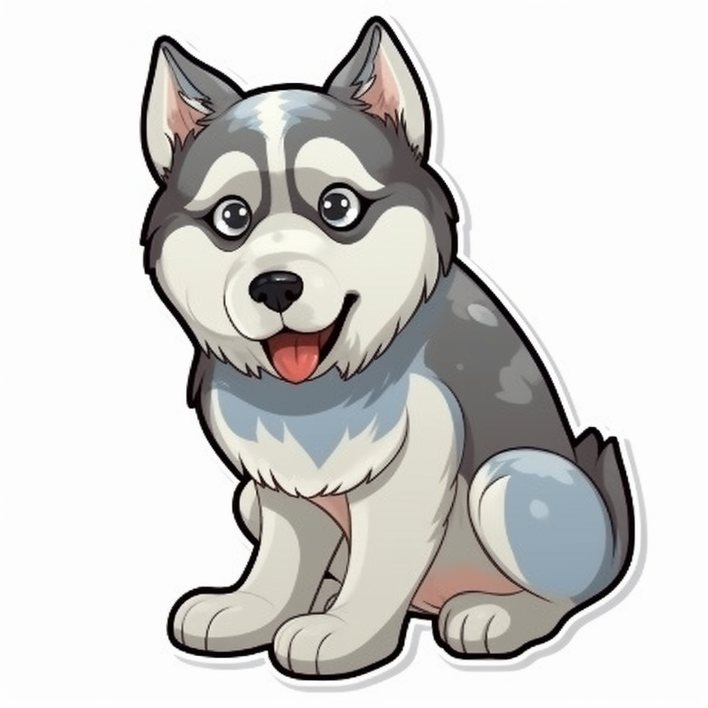 Siberian Dog Vinyl Decal Sticker for Car, Laptop, Tumbler and more # 2069