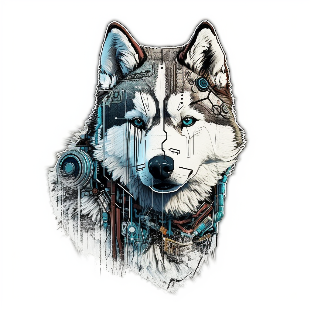 Siberian Dog Vinyl Decal Sticker for Car, Laptop, Tumbler and more # 2053