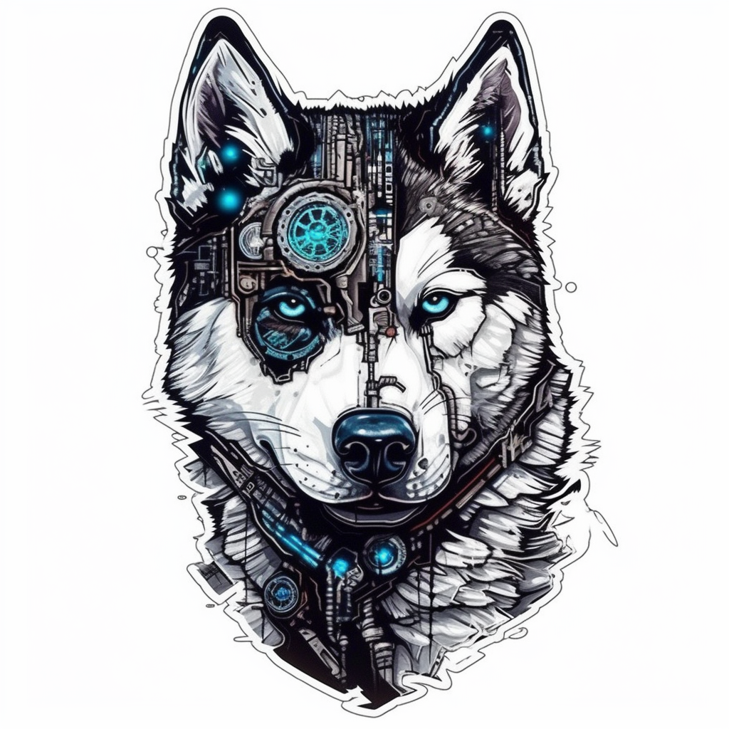 Siberian Dog Vinyl Decal Sticker for Car, Laptop, Tumbler and more # 002110