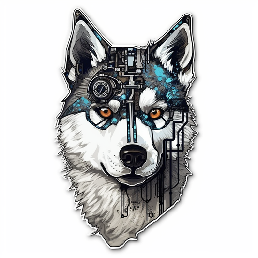 Siberian Dog Vinyl Decal Sticker for Car, Laptop, Tumbler and more # 002445