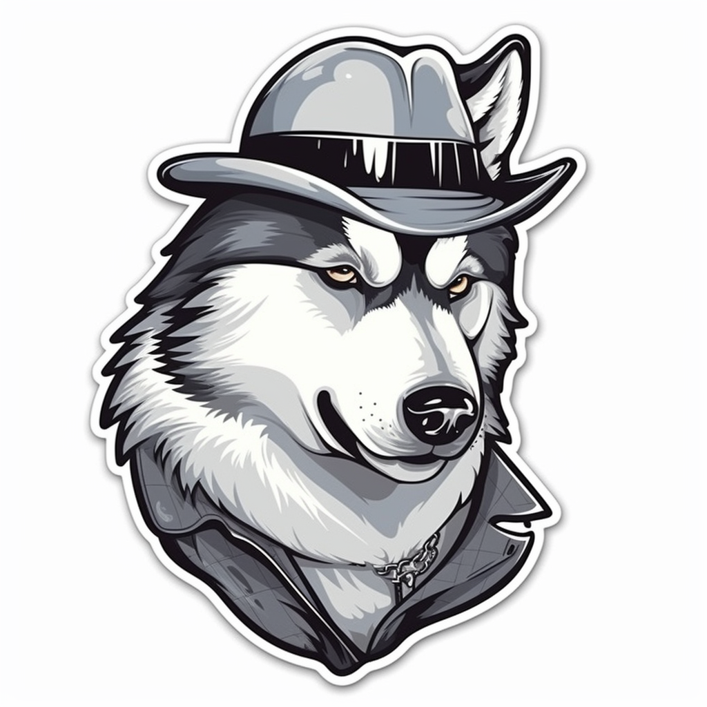 Siberian Dog Vinyl Decal Sticker for Car, Laptop, Tumbler and more # 2045