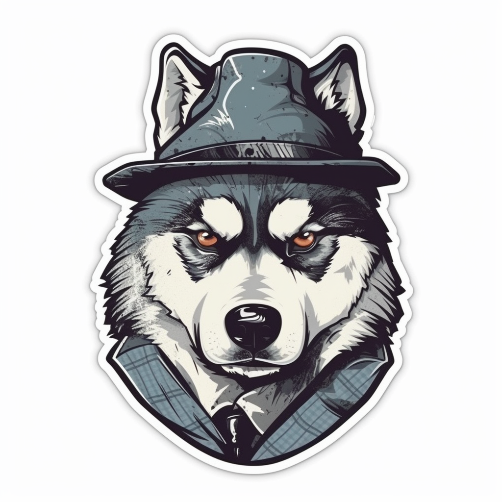 Siberian Dog Vinyl Decal Sticker for Car, Laptop, Tumbler and more # 2046