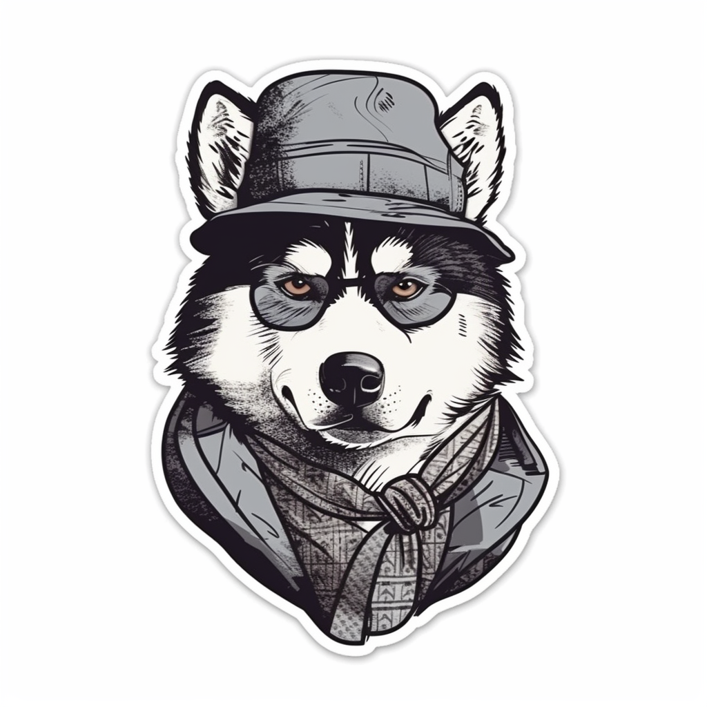 Siberian Dog Vinyl Decal Sticker for Car, Laptop, Tumbler and more # 002411