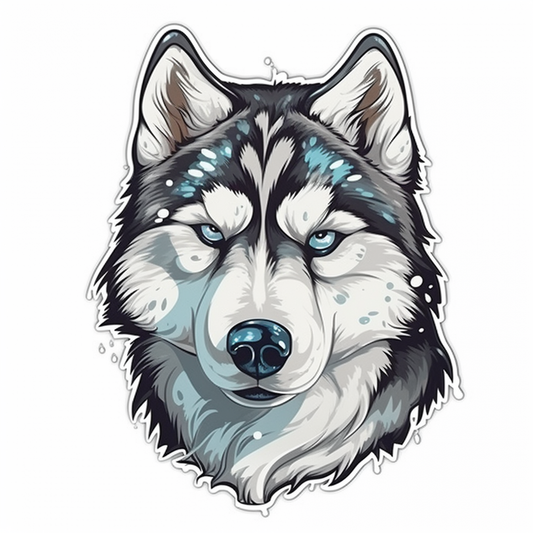 Siberian Dog Vinyl Decal Sticker for Car, Laptop, Tumbler and more # 2024