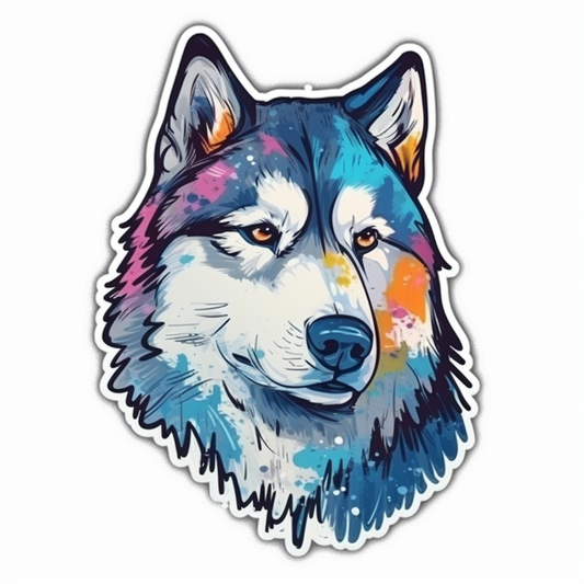 Siberian Dog Vinyl Decal Sticker for Car, Laptop, Tumbler and more # 002235