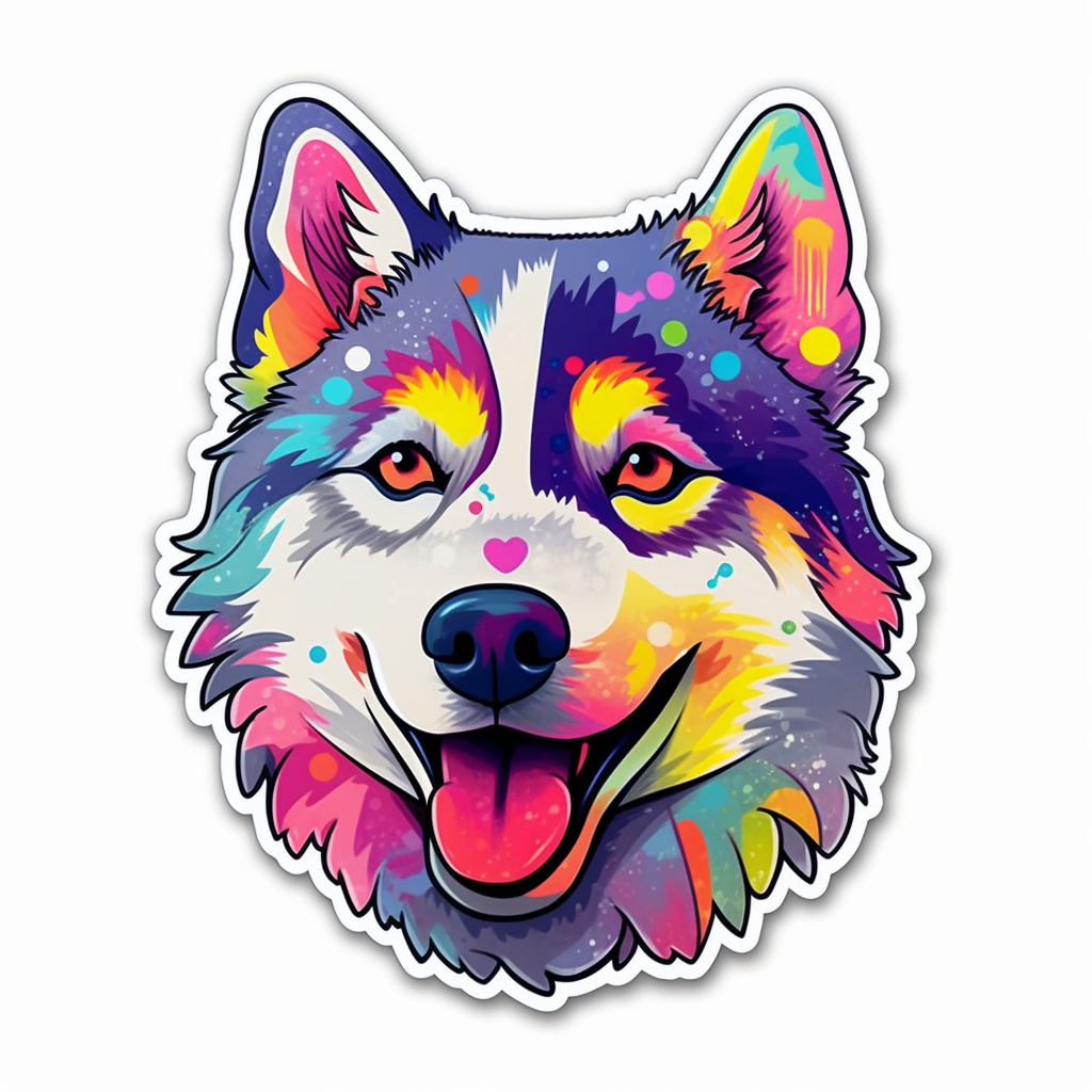 Siberian Dog Vinyl Decal Sticker for Car, Laptop, Tumbler and more # 2073