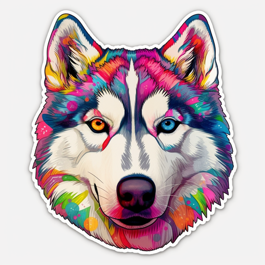 Siberian Dog Vinyl Decal Sticker for Car, Laptop, Tumbler and more # 2044