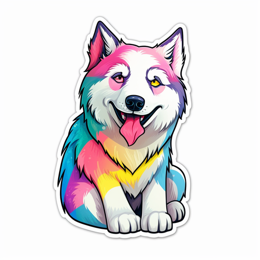 Siberian Dog Vinyl Decal Sticker for Car, Laptop, Tumbler and more # 2039