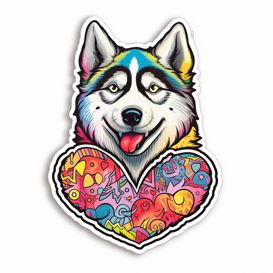 Siberian Dog Vinyl Decal Sticker for Car, Laptop, Tumbler and more # 002239