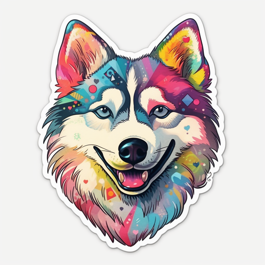 Siberian Dog Vinyl Decal Sticker for Car, Laptop, Tumbler and more # 002440