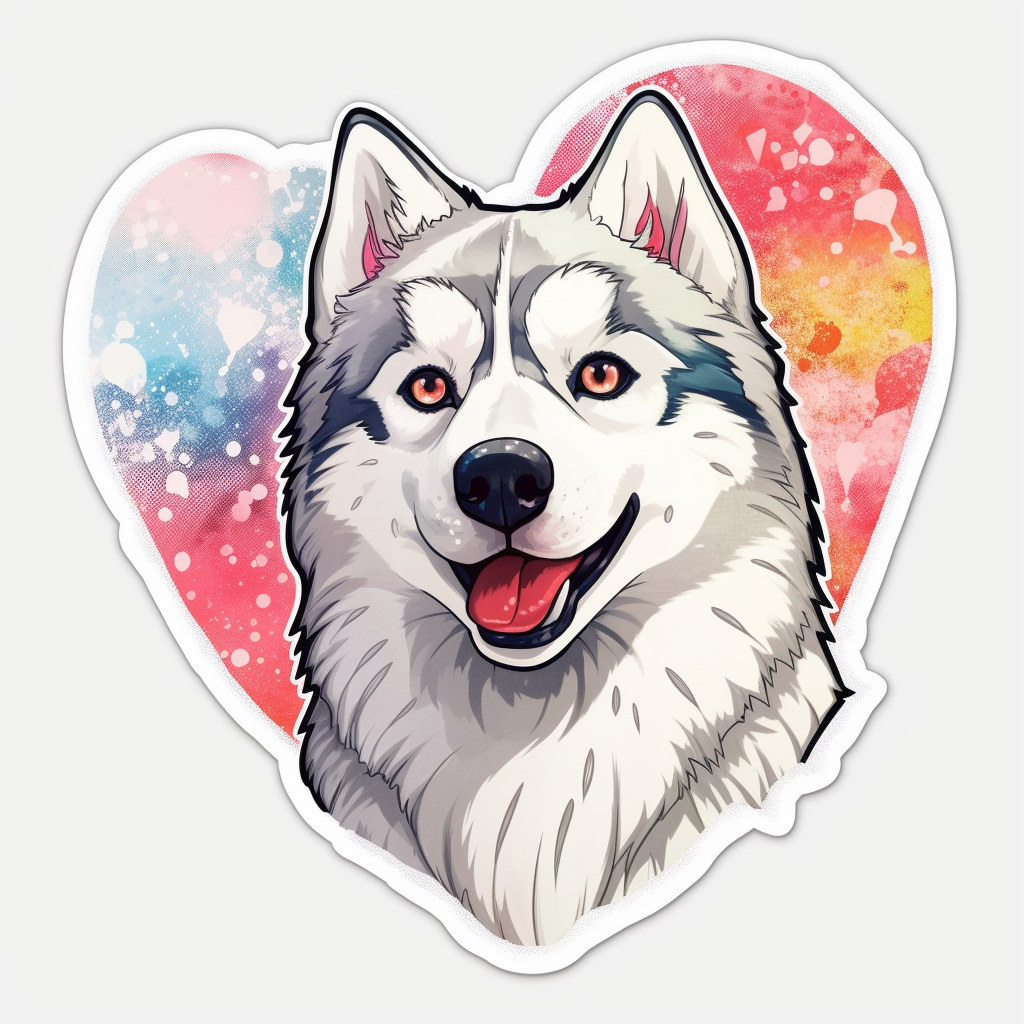Siberian Dog Vinyl Decal Sticker for Car, Laptop, Tumbler and more # 002159