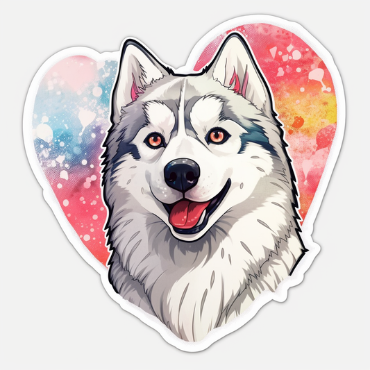 Siberian Dog Vinyl Decal Sticker for Car, Laptop, Tumbler and more # 002159