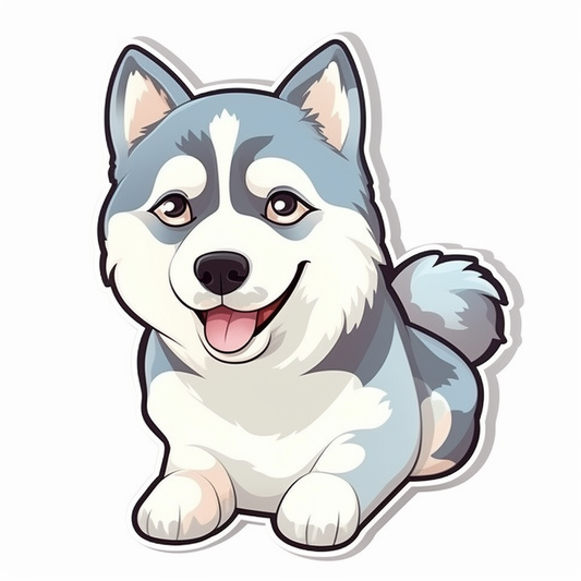 Siberian Dog Vinyl Decal Sticker for Car, Laptop, Tumbler and more # 002305