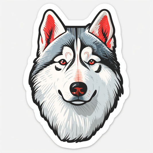 Siberian Dog Vinyl Decal Sticker for Car, Laptop, Tumbler and more # 2054
