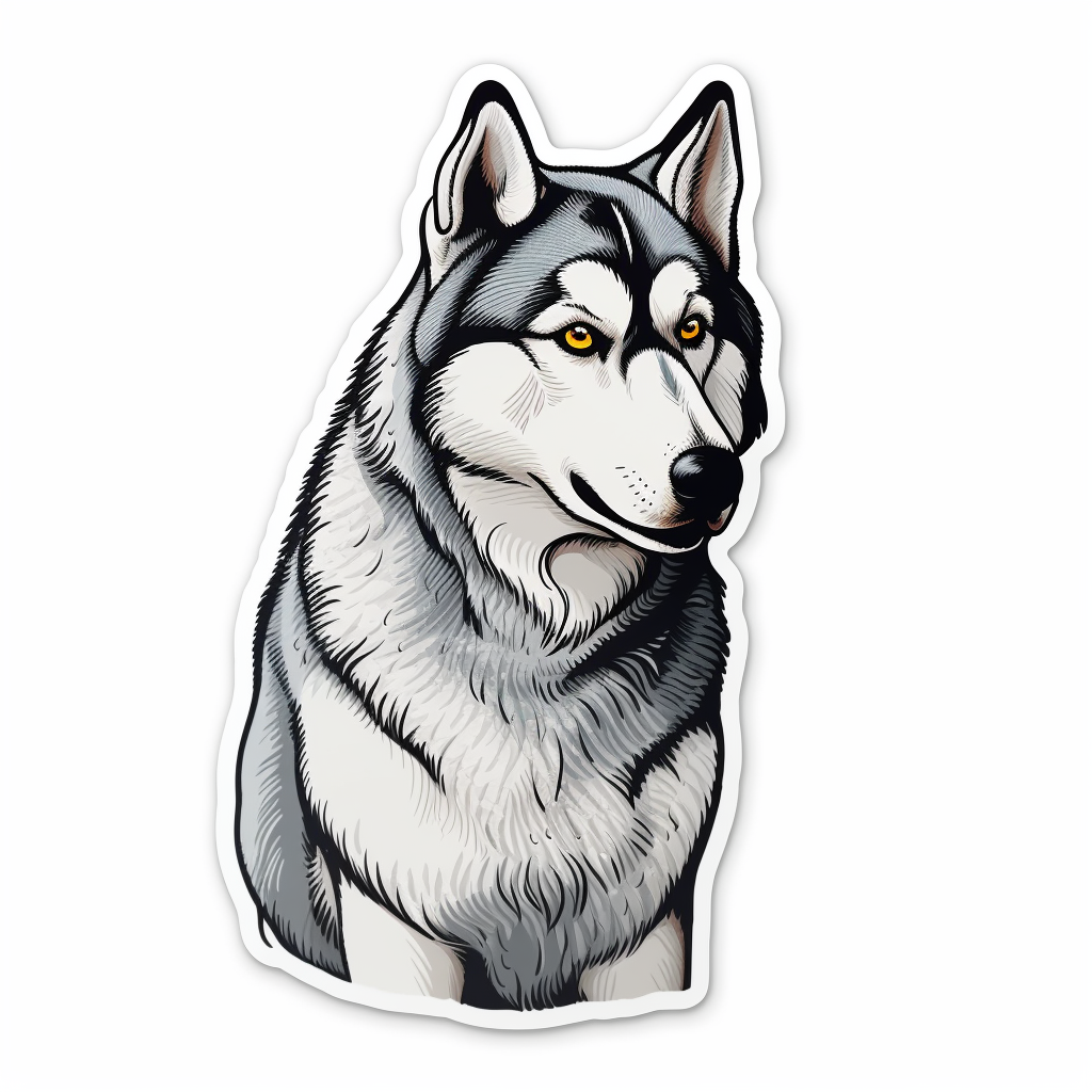 Siberian Dog Vinyl Decal Sticker for Car, Laptop, Tumbler and more # 002479