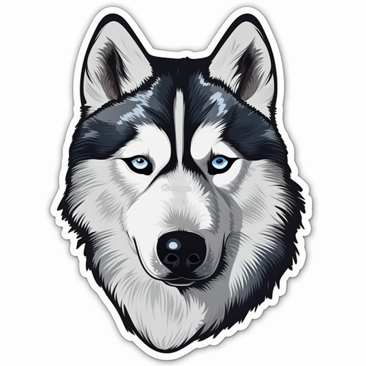Siberian Dog Vinyl Decal Sticker for Car, Laptop, Tumbler and more # 2048