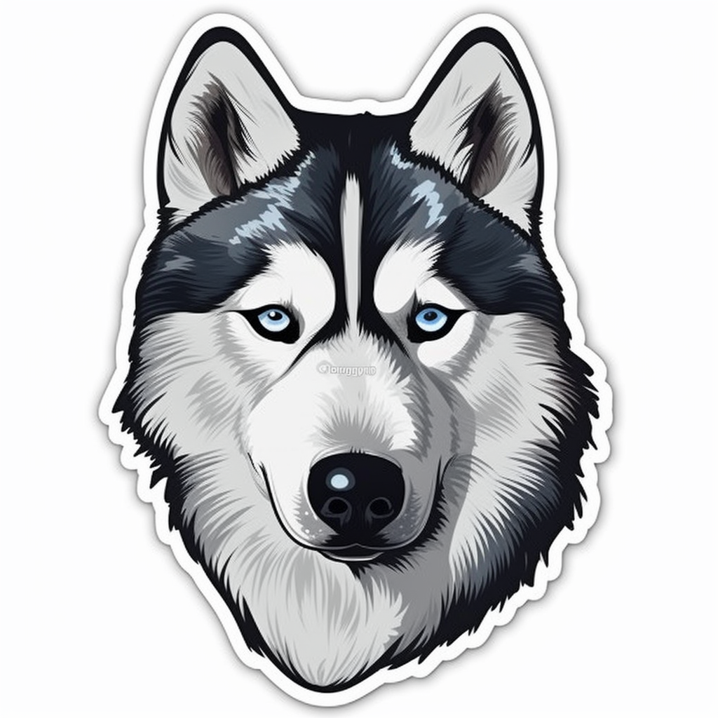 Siberian Dog Vinyl Decal Sticker for Car, Laptop, Tumbler and more # 002290