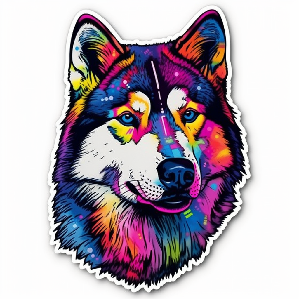 Siberian Dog Vinyl Decal Sticker for Car, Laptop, Tumbler and more # 2055