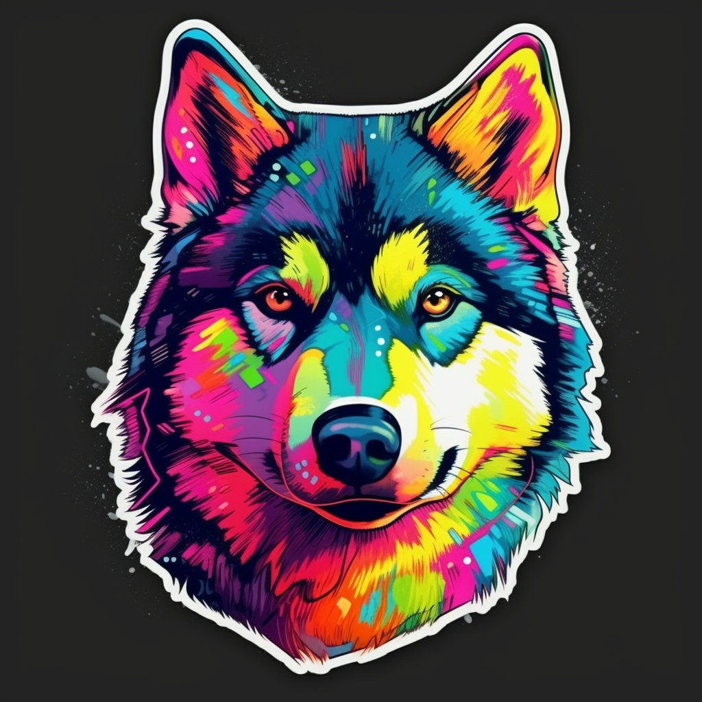 Siberian Dog Vinyl Decal Sticker for Car, Laptop, Tumbler and more # 002219