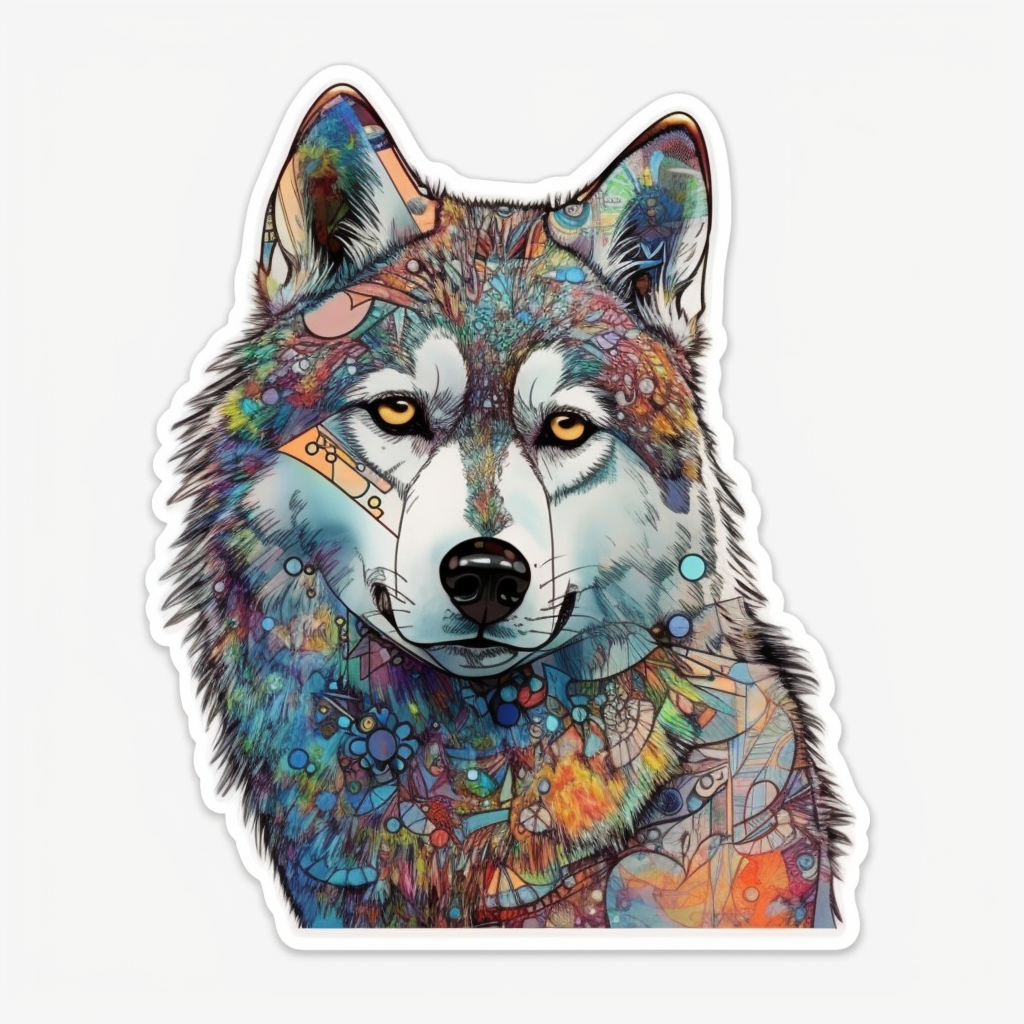 Siberian Dog Vinyl Decal Sticker for Car, Laptop, Tumbler and more # 2061